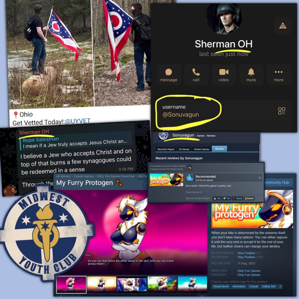 FakecelJugend's tweet photo. @DC_HOODFAILS @RAB_iF Wait so is the United Youth trying to influence the PNW?
did you know one of the main guys of the UYC is a furry with furry porn games on his public steam profile?
read more about it here: https://t.co/tEdCmwUHCa https://t.co/OxNGRiFc9A