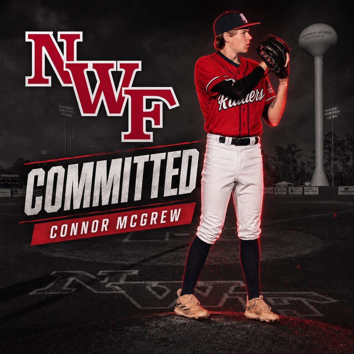 conmcg18's tweet photo. I'm excited to announce my commitment to Northwest Florida State College, thank you to all my coaches throughout the years and especially @PowerBSB and @Revolution_SP Go Raiders! @Phillip_Hur @23_evansteele @NikoBuentello https://t.co/YYtMleC6uq