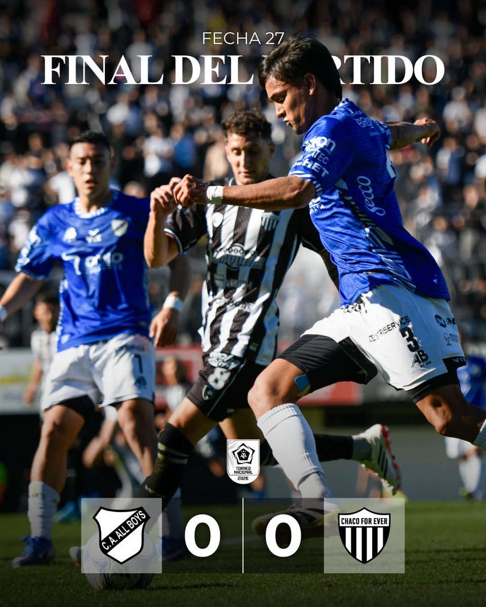 DozoretzFede's tweet photo. #PrimeraNacional | #Fecha27 #ZonaA

#Allboys 0 🆚️ 0 #ChacoForEver. https://t.co/F1hBrAXvEa