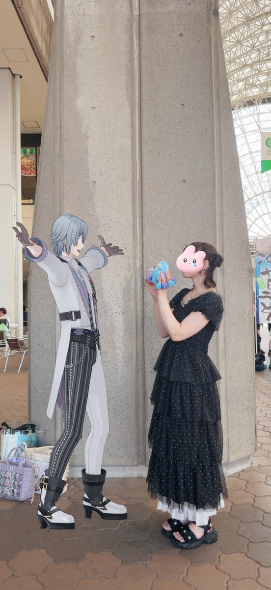 noru_i7's tweet photo. お手伝いしてもらってめぞと写真を撮ってもらった✌🏻🩵💜withめぞモンちゃん https://t.co/lPTehxb5cZ