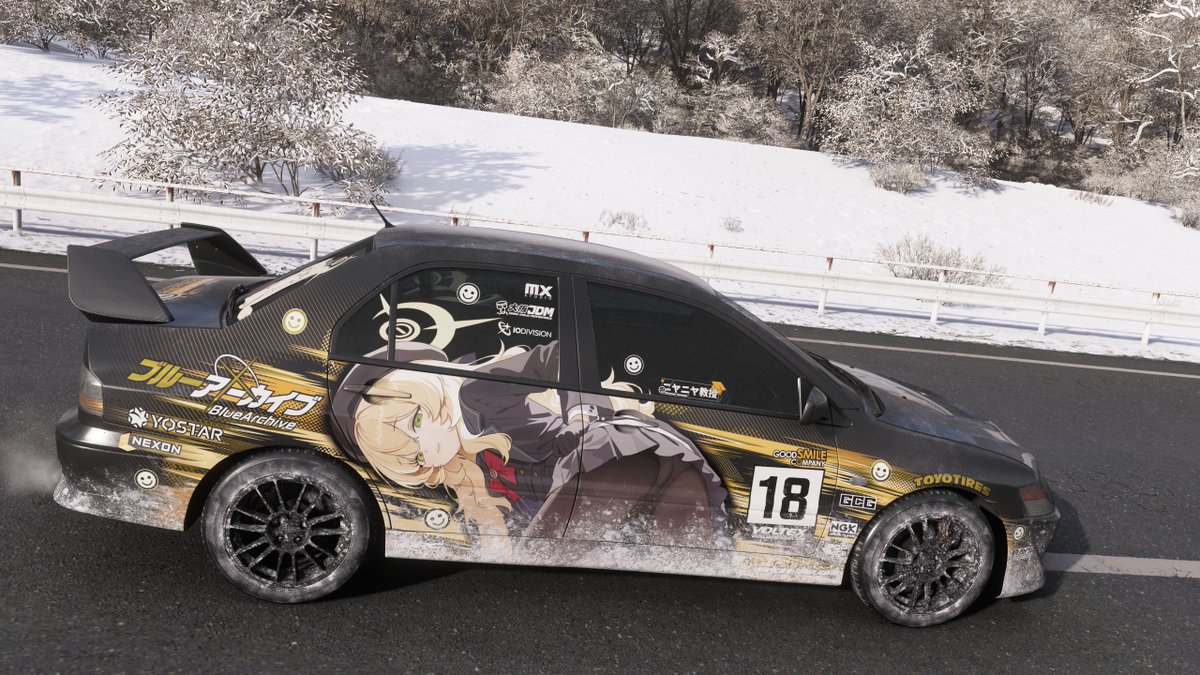 ZetBilly's tweet photo. I’ve really liked this P. Niyaniya design ever since I first saw it on the Honda Civic. Thank you so much for giving it a new life @CRC_Nagato . I especially love the pink lipstick and the sticker on the rear window — those details are really something special) https://t.co/L15zrasrIf
