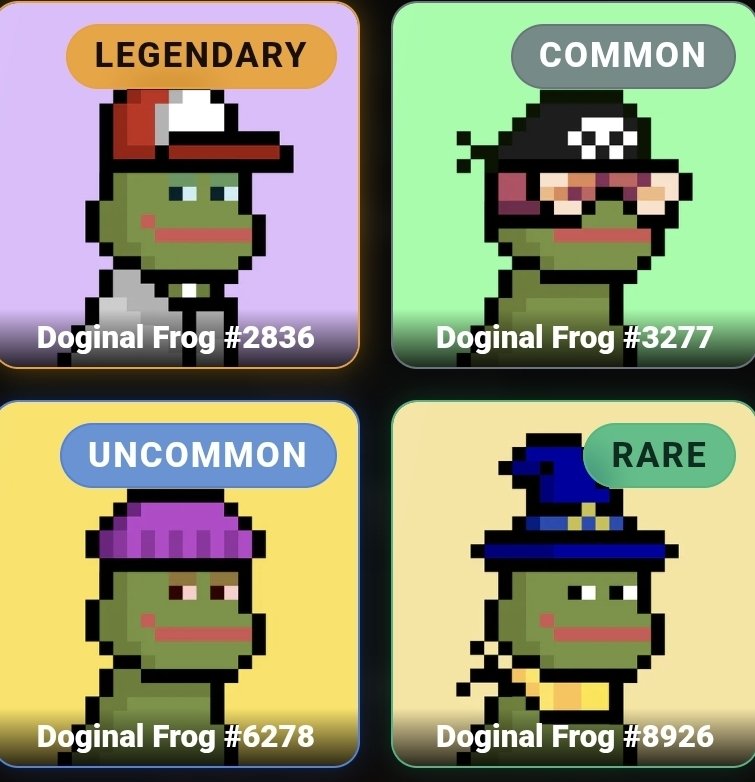 Web3Alaska's tweet photo. Minted some @DoginalFrogsX 

Because fuck @doginaldogs 

NFA DYOR,  I know absolutely nothing about them other than the collection is sick AF

To my new frog frens...
Don't let me down! 😅🤝 https://t.co/iKNQVAqUji