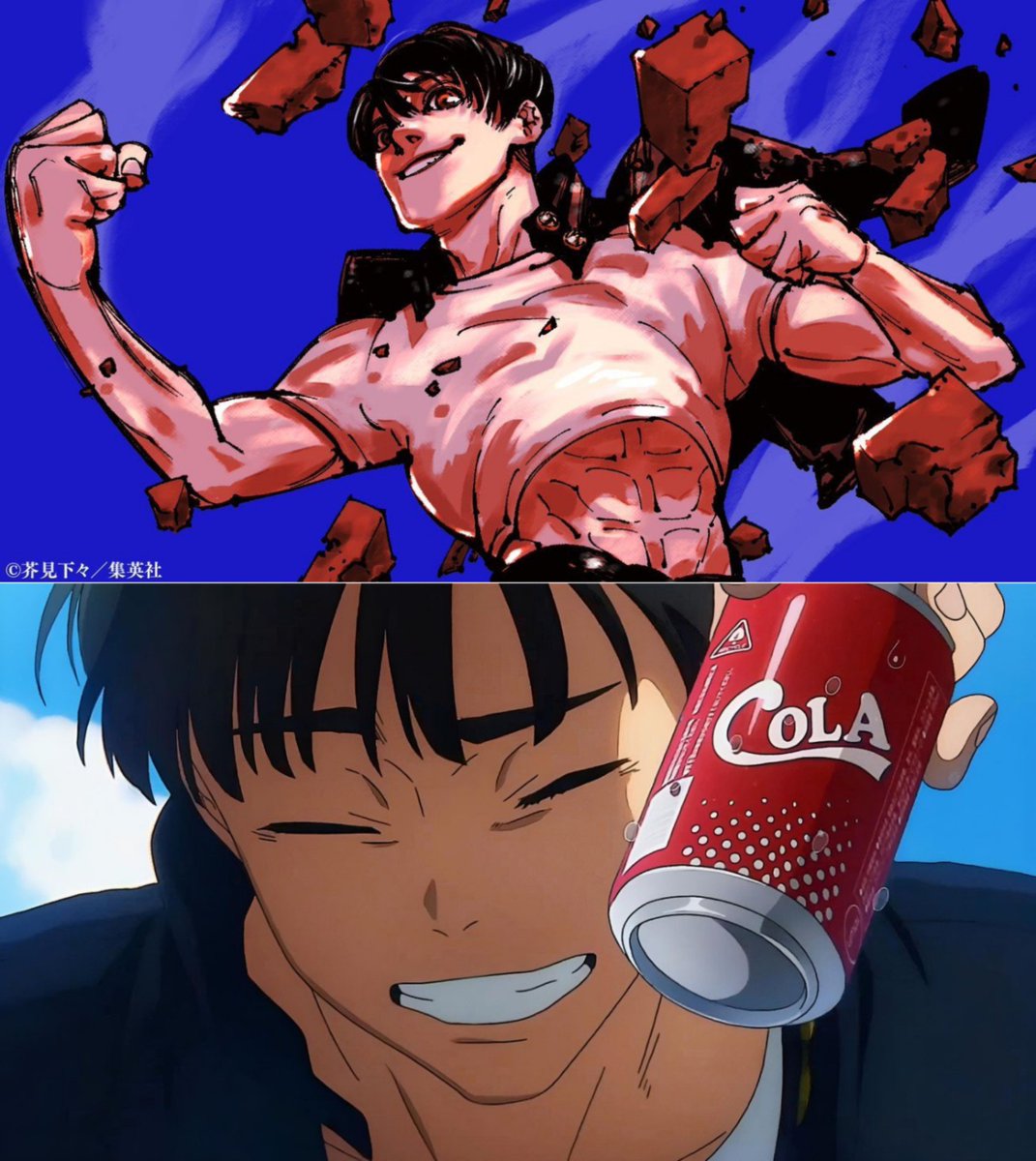 AnimetrendsLA's tweet photo. Gege Akutami, ha revelado por primera vez la Técnica Maldita de Yu Haibara en Jujutsu Kaisen.

Haibara utilizaba su energía maldita como «agua», mientras que su Técnica Maldita actuaba como un «combustible» que producía vapor.

Este vapor le permitía potenciar enormemente sus capacidades físicas, principalmente en enfrentamientos cuerpo a cuerpo y combates a corta distancia.

Sin embargo, mantener activa esta técnica requería una enorme cantidad de energía, por lo que Haibara necesitaba comer constantemente para recuperar fuerzas.

Justo hace como 3 días me preguntaba cuál era su técnica. 😭