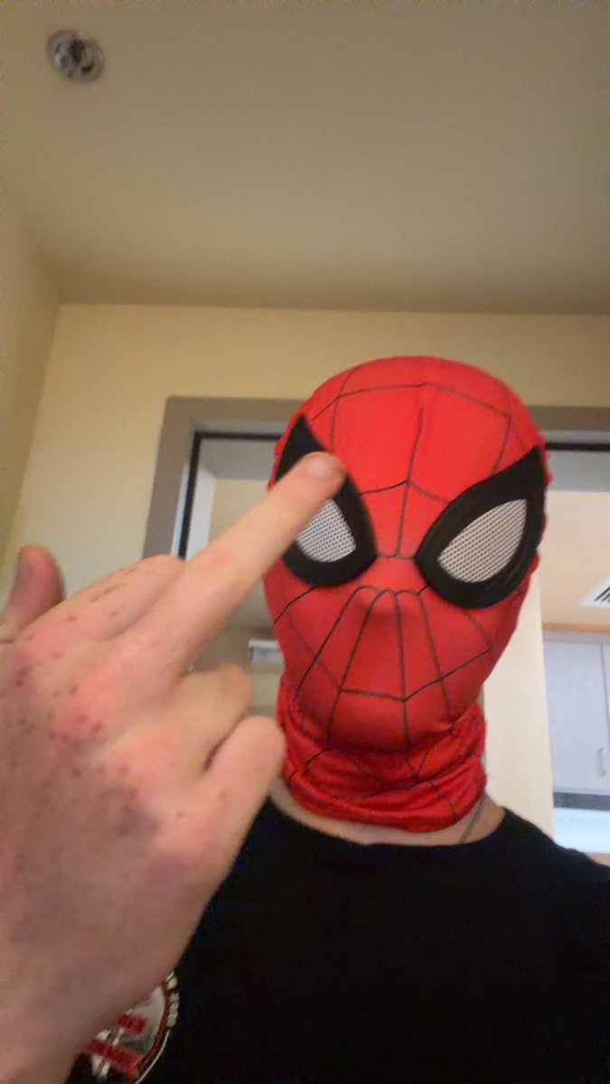 successfulred's tweet photo. Yoooo I just got a Spider-Man mask! https://t.co/Vx9EIeUmzi