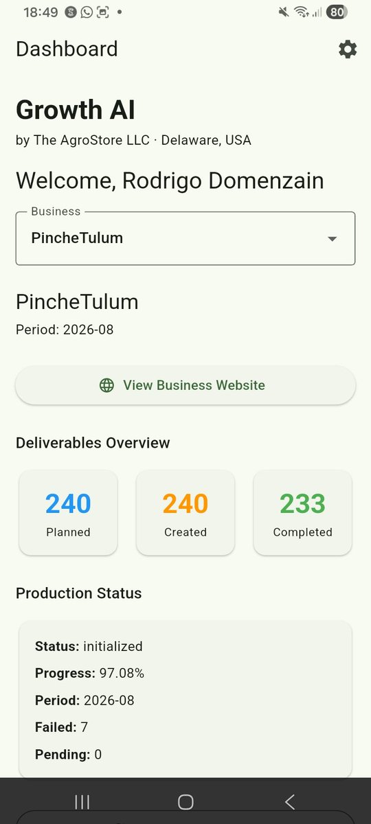 alejbarakat's tweet photo. @PeterDiamandis Growth AI didn’t stop at the hackathon. It’s now a real mobile product on Google Play.
For $19/month, small businesses get an AI-powered growth system built with Gemini — multilingual content, images, videos, SEO, strategy and more.
Download Growth AI:
https://t.co/0UJlRqZbWv  https://t.co/liJKXRmbgC