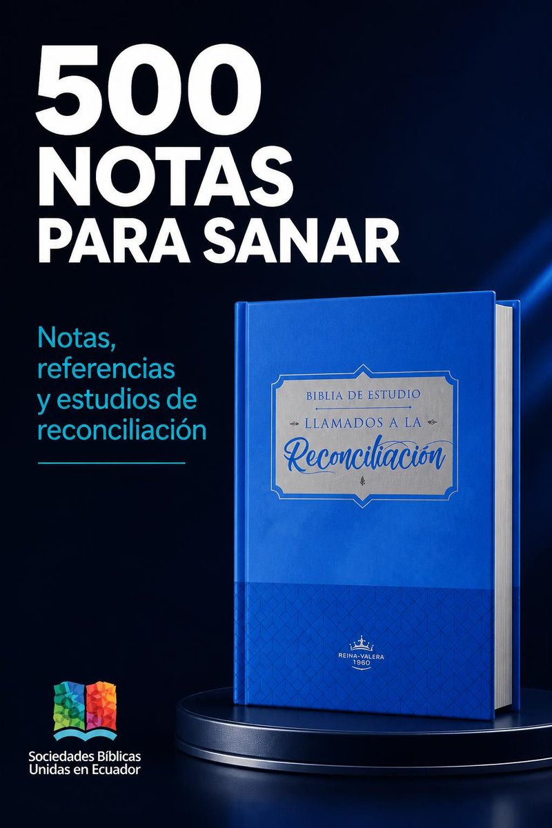 SBUEcuador's tweet photo. 📖 La Biblia que sana relaciones. Biblia de estudio Llamados a la Reconciliación con 500 notas sobre perdón y paz, ahora 42% OFF: de $25.99 a SOLO $15. Sepárala hoy 👉 https://t.co/UTcWPFnAzl #Biblia #Reconciliación #SBUEc https://t.co/mcCtFT1exe