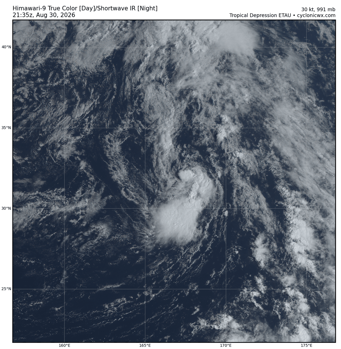 webberweather's tweet photo. The extratropical transition of #Etau in the Western Pacific sets the entire North Pacific waveguide in motion this week, eventually yielding a large trough off the US West Coast by next weekend. https://t.co/Nj0126Hkgp