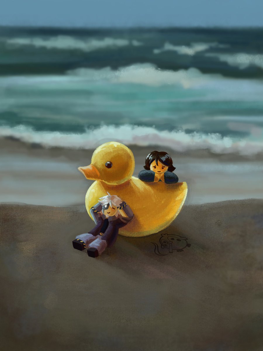 Chainikkkk's tweet photo. Young me has gone to additional art classes, so now I can draw something like this, I guess. 

Maybe, younger me expected to draw something more epic from me in the future. But happiness in ducks, not epicness. 

#roblox #route06 https://t.co/JkiyQGC1Fj