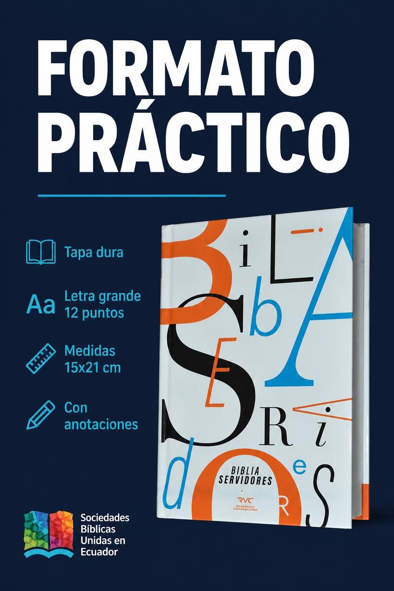 SBUEcuador's tweet photo. 🙌 DEJA HUELLA EN TU SERVICIO. Biblia Servidores: aguas profundas con 12 estudios y 12 biografías de hombres y mujeres de Dios. De $32.99 a $25 (24% OFF). 🛒 https://t.co/xBhx2Ay14m #Servidores #Biblia #SBUEc https://t.co/xYHw85XHHB