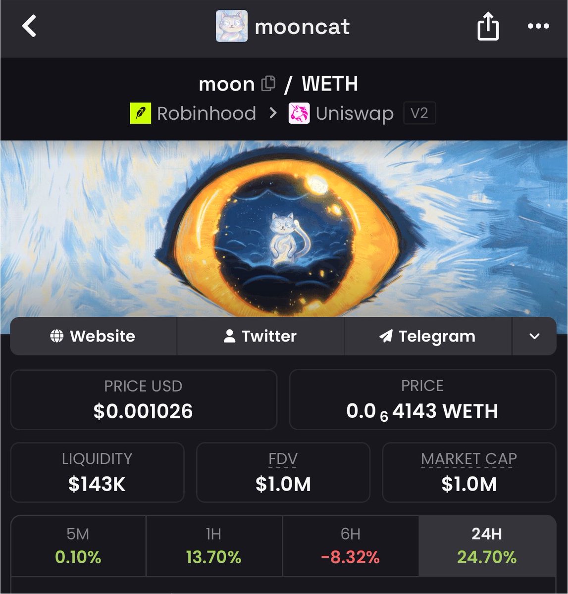 artsch00lreject's tweet photo. officially calling $moon here at 1m

0x862cdccb67c8a22fdb247d09a08b1dad09447777

thank you to @memekingdom for putting me onto this gem. I really like the coins that reward you for holding 🤲😽🤍 https://t.co/Vmx9tZXp2F