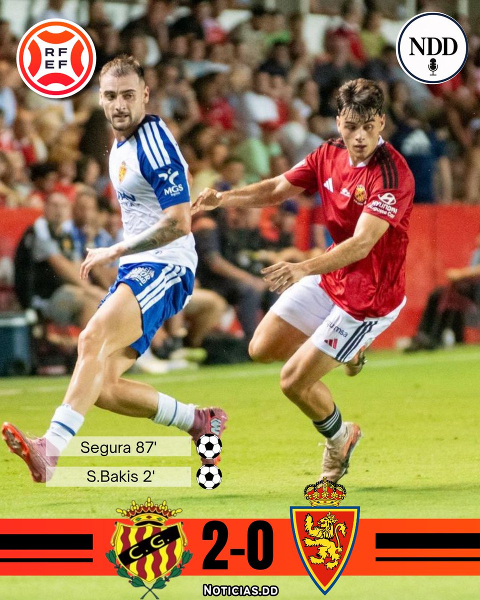 NoticiasDD_'s tweet photo. FINAL | Nàstic 2️⃣-0️⃣ Zaragoza 

🔴⚪️ El Nàstic de Tarragona arranca la temporada sumando los primeros 3 puntos en el Nou Estadi Costa Daurada. Victoria sólida de los locales que se adelantaron muy pronto en el marcador con gol de Bakis en el min. 2 y supieron amarrar el resultado https://t.co/I2FkzYfogm