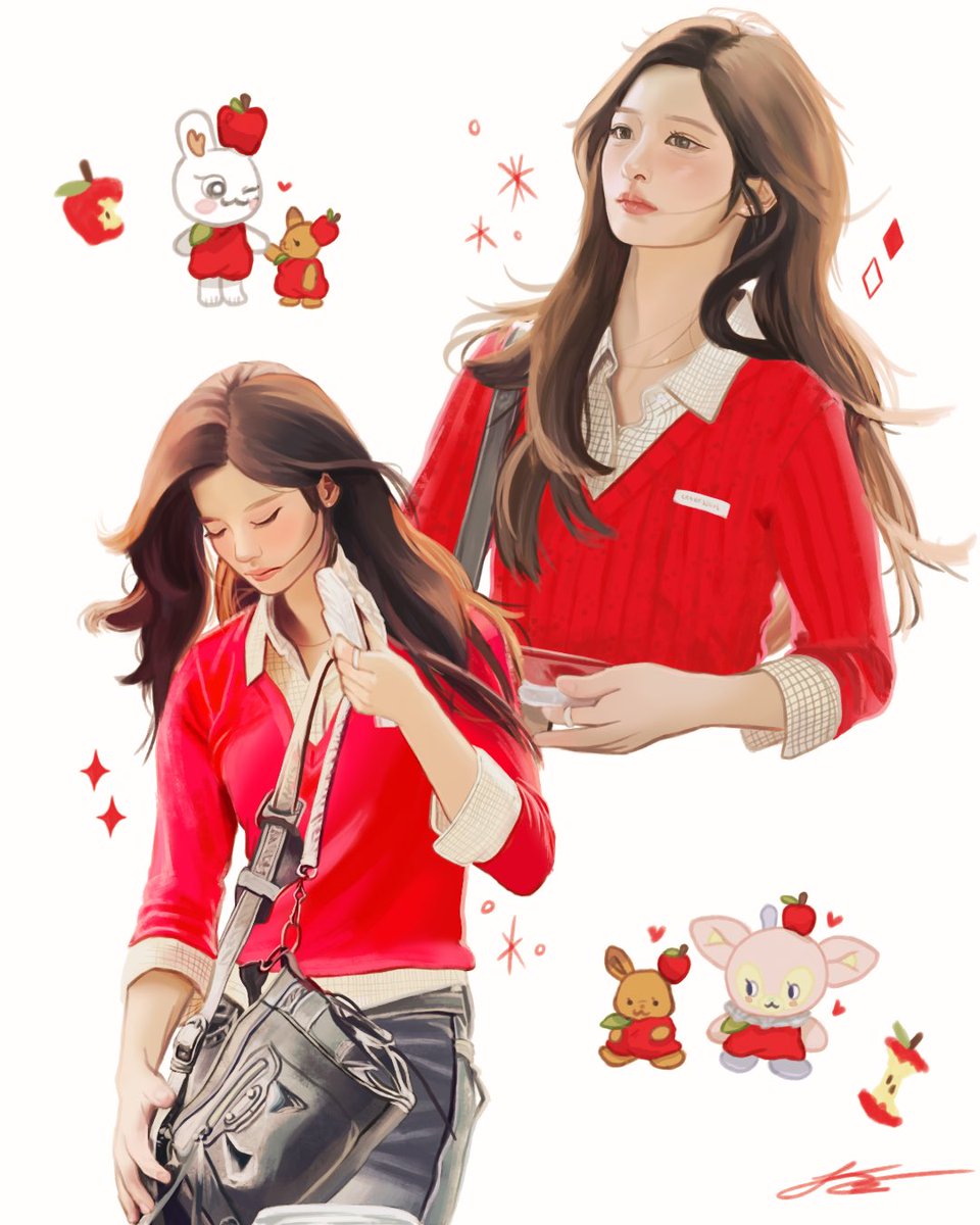baechemal's tweet photo. sullyoon in red~ 🦌🍎✨

#nmixx https://t.co/rnBSfODrvV
