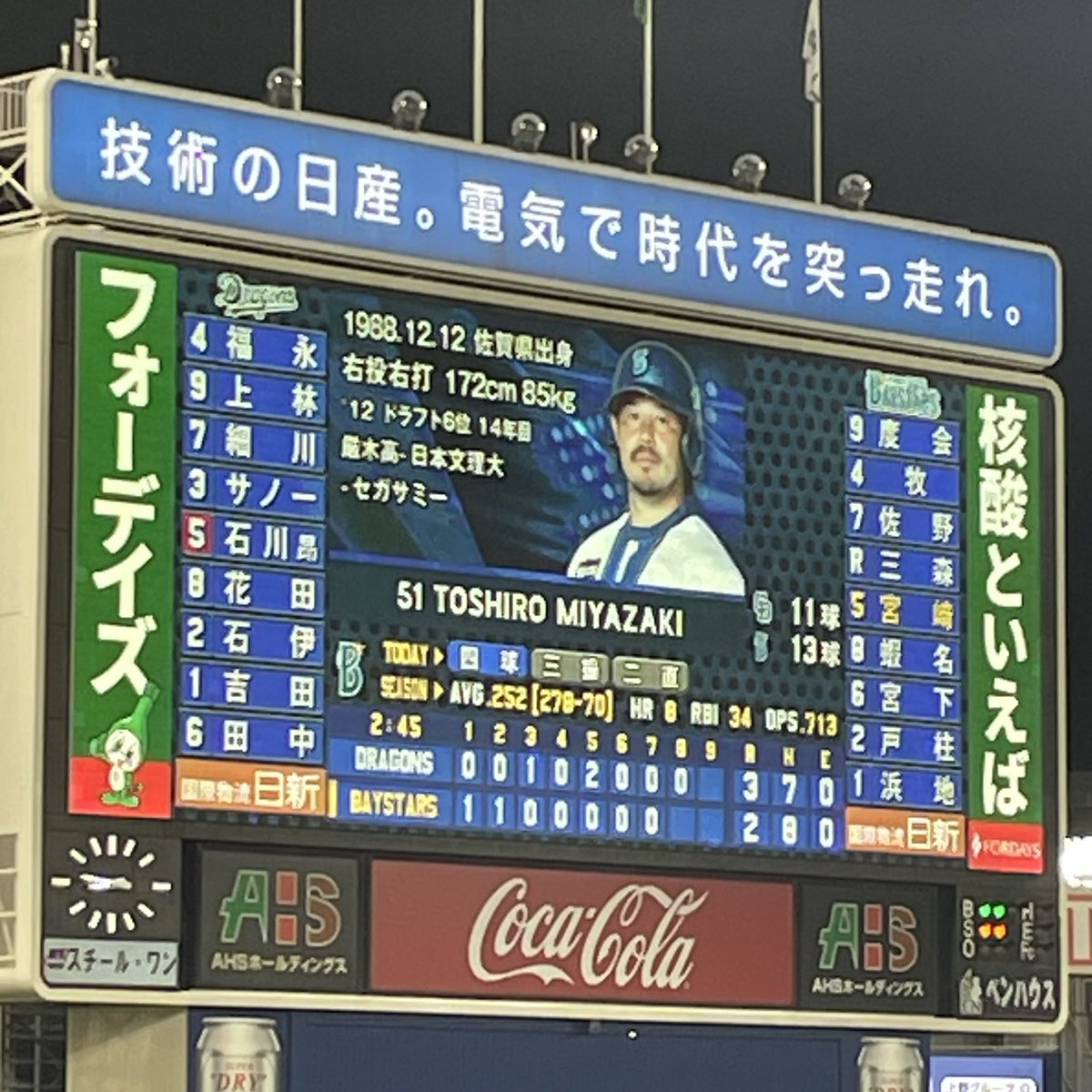 bottom_ofthe9th's tweet photo. 🍎🍊🍋おはようございます🥝🫐🍇
昨日ハマスタでジョイマンいました🤣 https://t.co/kIFlW6bTvH