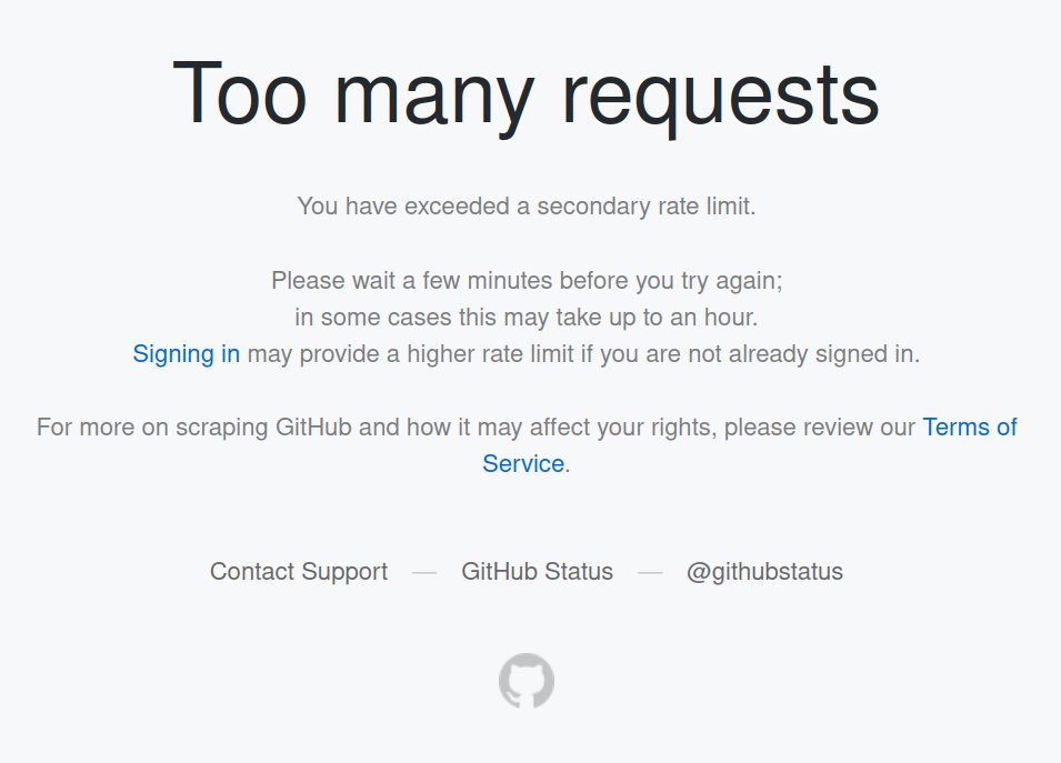 imnonplussed's tweet photo. When you click two (2) links and github hits you with one of these https://t.co/wPSY0ySg9L