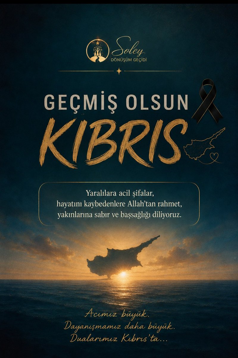 CeylanSoley's tweet photo. Kıbrıs’tan gelen acı haber hepimizin yüreğine dokundu.
Hayatını kaybedenlere Allah’tan rahmet, yakınlarına sabır ve başsağlığı; yaralılara acil şifalar diliyoruz.
Acının coğrafyası yok. 
Dualarımız Kıbrıs’ta. 🕊️
Soley Dönüşüm Geçidi
#Girne #Kıbrıs #KKTC #HayvanKatliamınaDurDe https://t.co/ZduT6iYCpc