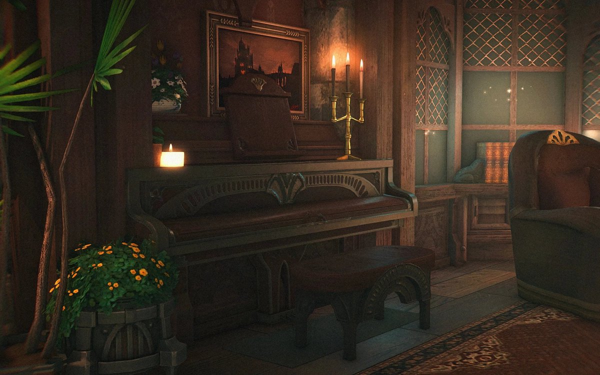 LeoLunari's tweet photo. [Small] Ishgardian Mansion's Entryway 🕯️

The entryway of an Ishgardian Nobility's home. It's just an entrance lobby, the main hall, and a small reading nook. FC chamber entrance will lead to the other rooms. (1/3) https://t.co/FuUsnfbAz6
