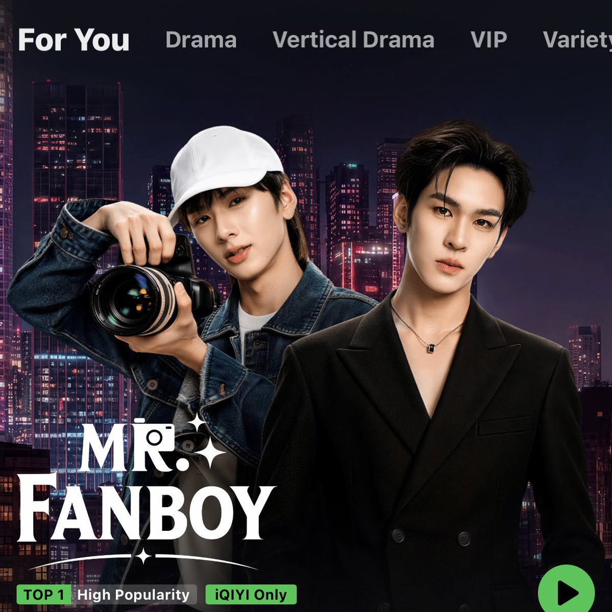 auausaveee's tweet photo. mr fanboy ranked top 1 on iqiyi and top 1 on popular searches https://t.co/776s9yMyzd