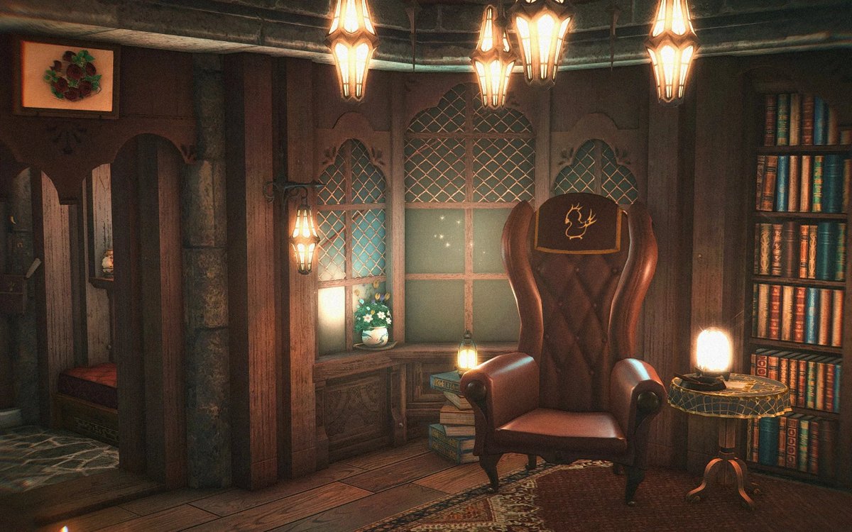 LeoLunari's tweet photo. [Small] Ishgardian Mansion's Entryway 🕯️

The entryway of an Ishgardian Nobility's home. It's just an entrance lobby, the main hall, and a small reading nook. FC chamber entrance will lead to the other rooms. (1/3) https://t.co/FuUsnfbAz6