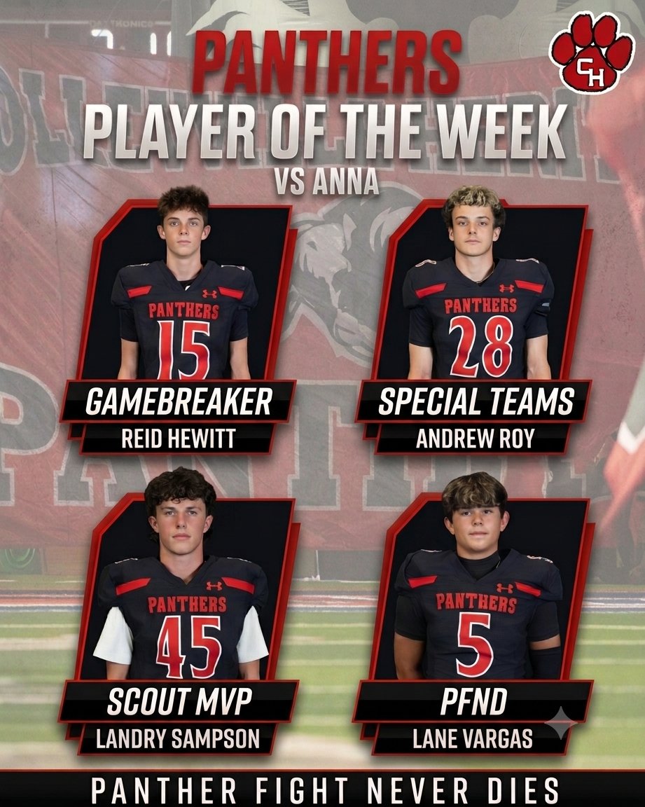 CHHS_FOOTBALL's tweet photo. Week 1 - POTW https://t.co/QbAqq6JjQe