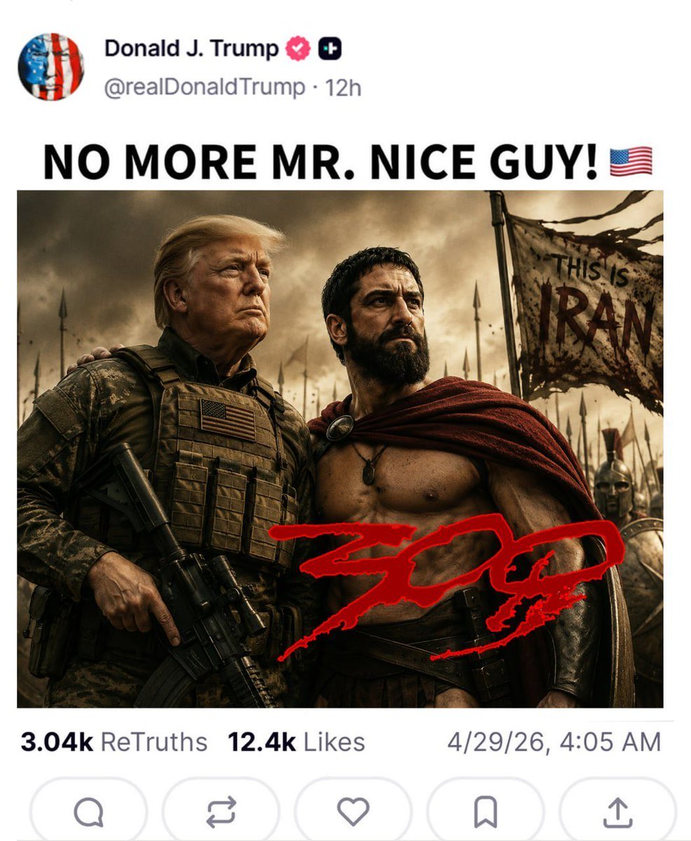 AlsmadiFatima's tweet photo. من الواضج أن ترامب لا يعرف تاريخ ولا جغرافيا ولا حتى سينما لأن " بطله"الملك ليونيداس، بطل فيلم 300، يُقتل مع رجاله الـ300 في معركة ترموبيل. وفي الواقع قتل القائد ليونيداس على يد الملك الفارسي خاشيارشا سادس ملوك الإمبراطورية الأخمينية في العام 480 قبل الميلاد. https://t.co/B2byssvfsB