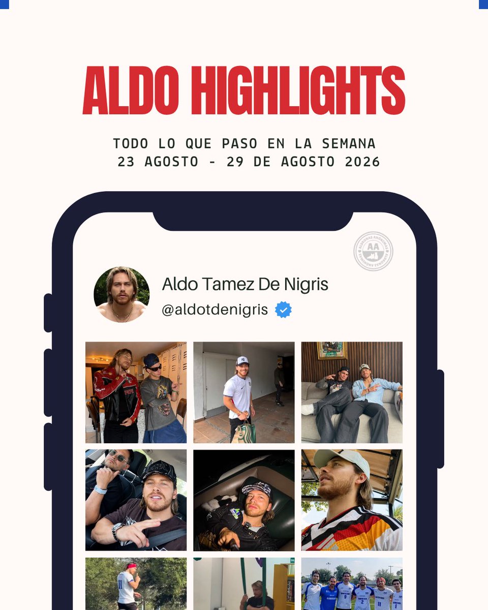 aldron_oficial's tweet photo. 🌟 ALDRON HIGHLIGHTS 🌟

— Lo más relevante de la semana de Aldo y Aaron

🗓️ | 23 - 29 agosto https://t.co/VwRhFXB0h6
