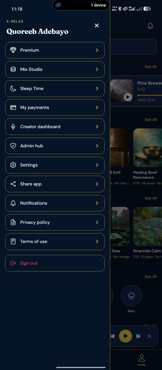 idrisadebayoiaq's tweet photo. X-Relax just got a new look! 🌙🎧

Now you can download sounds for offline listening, save your favorites, create mixes, and enjoy a smoother way to relax, sleep, focus &amp; meditate.

Try the update &amp; download the APK: https://t.co/fXG7m8elGC
#XRelax #BuildInPublic #Developers https://t.co/yrbhFWJx8f