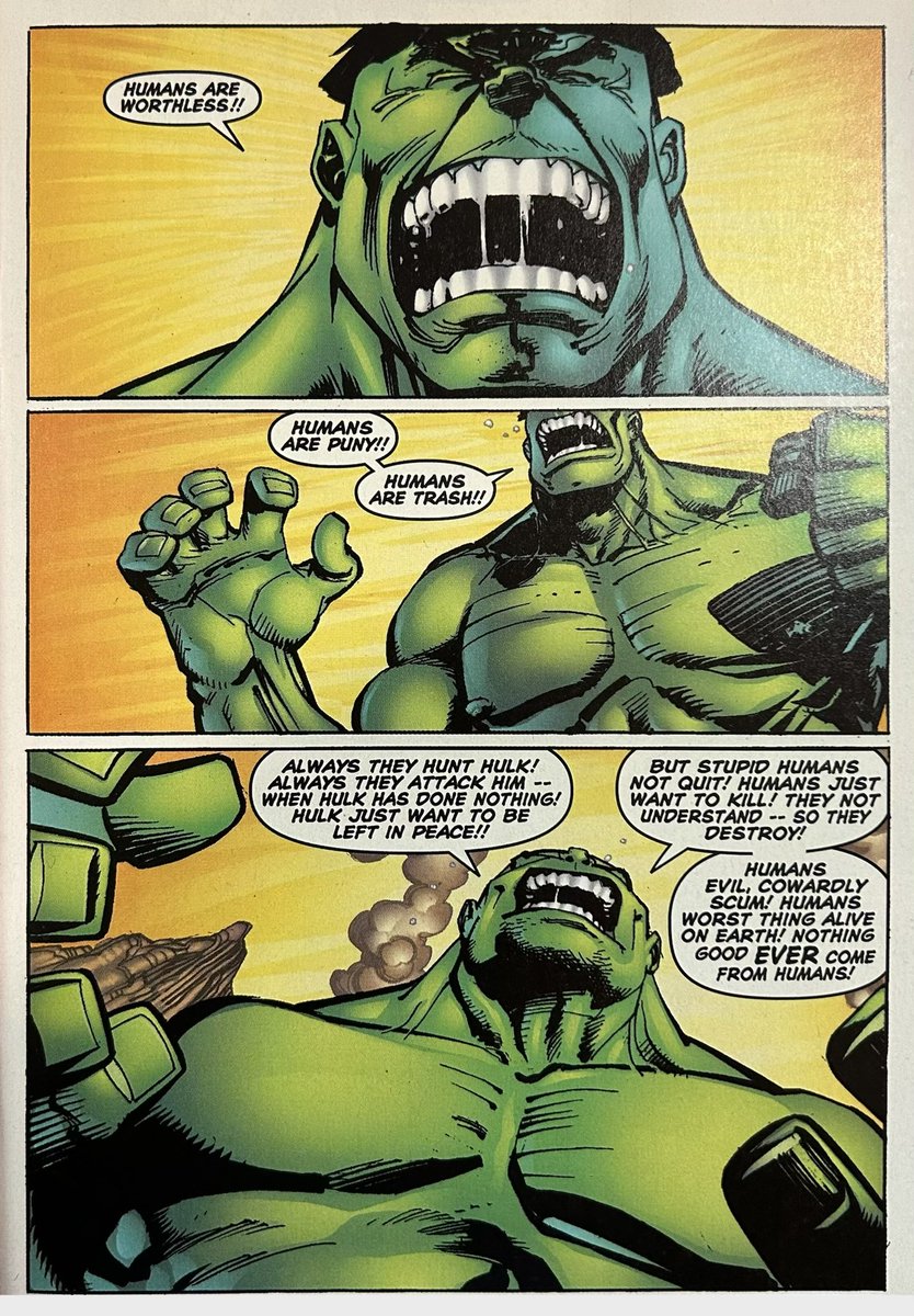 curtjames's tweet photo. Hulk has apparently had it. 👀 #humansaretrash https://t.co/2NE09GoD1o