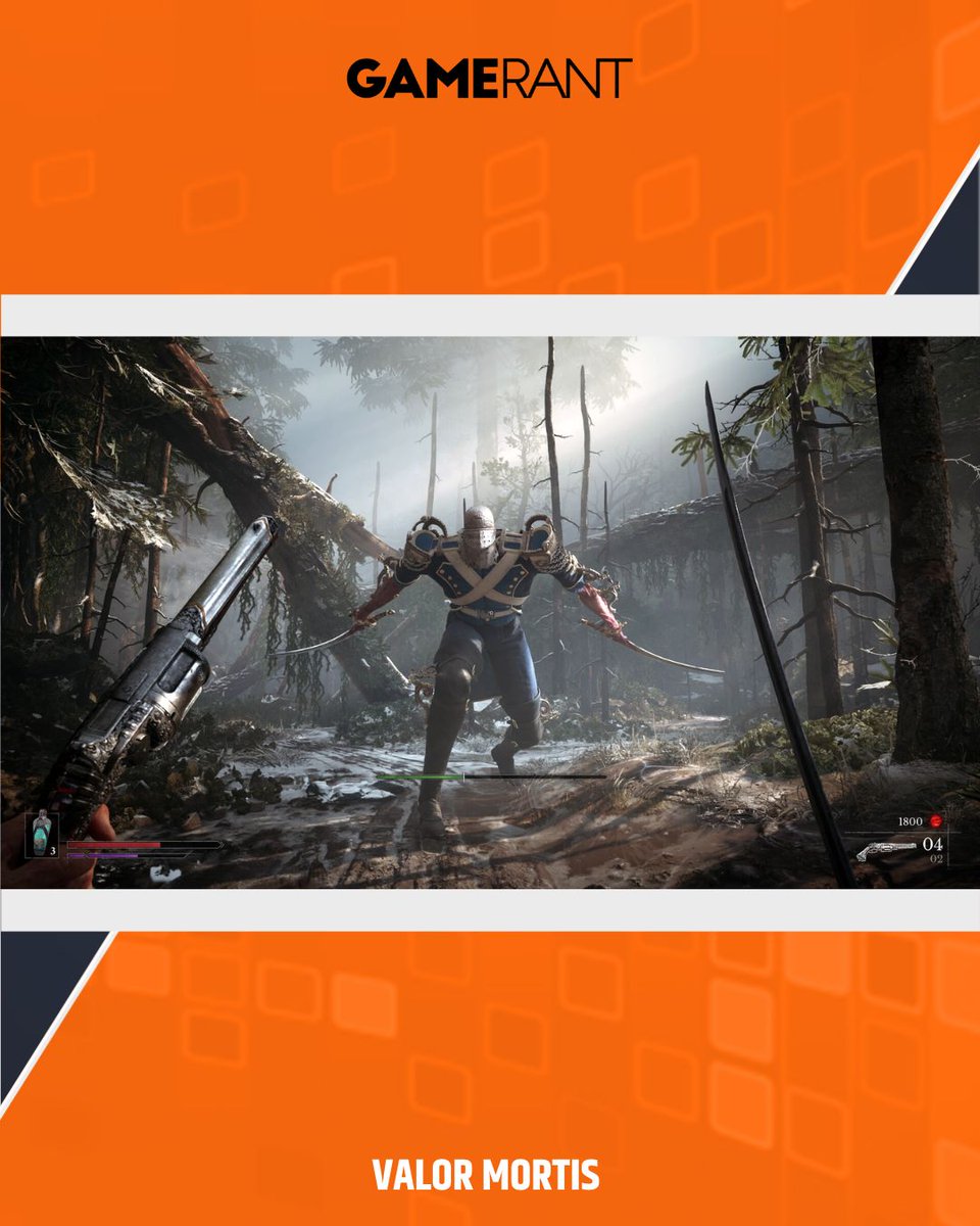 GameRant's tweet photo. Valor Mortis plays like Dishonored crossed with Elden Ring: a first-person soulslike set in plague-ravaged alternate Napoleonic Europe, with sabers, pistols, and BioShock-style powers.

@ValorMortis
@oml_games https://t.co/INpDBYlAG3 https://t.co/aJNTK56Ef5