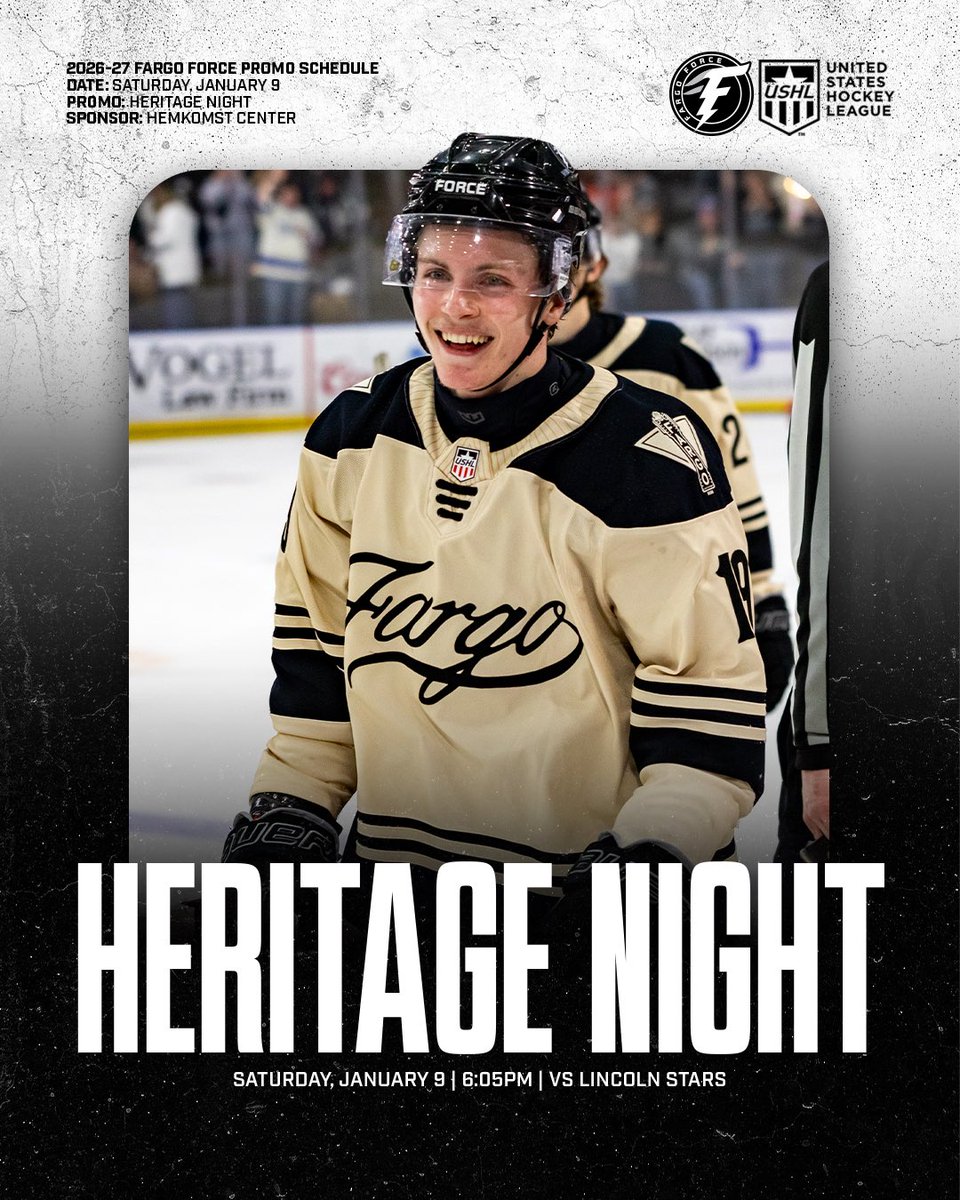 FargoForce's tweet photo. promo schedule sneak peak👀 

The 2026-27 Promo Schedule comes out this week along with tickets going on sale this Wednesday, September 2! Stay tuned via the Fargo Force social media or https://t.co/HC7adCyjrO⚡️ https://t.co/jWtwXpPZle