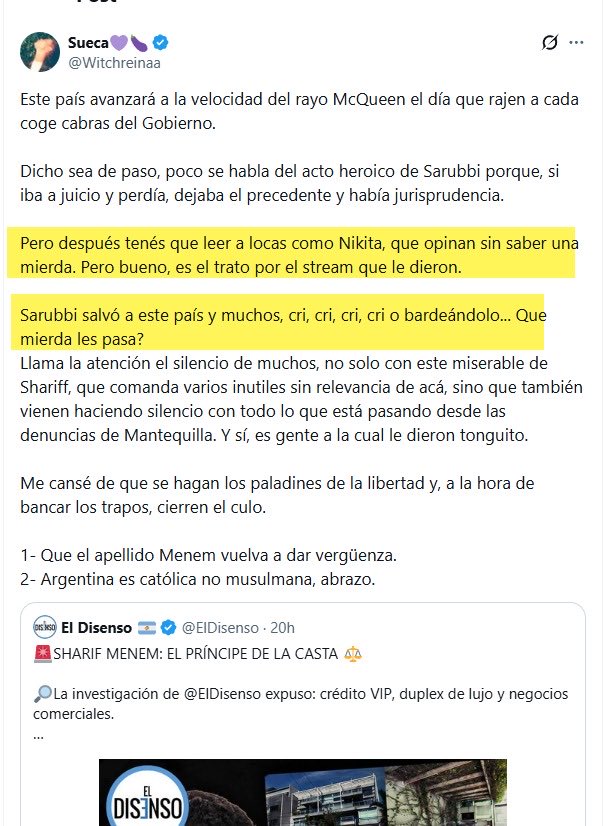 NikiNikitaLiana's tweet photo. SEPAN ENTENDER, TENGO UN “TRATO” QUE CUMPLIR, BOLUDECES NO POR FAVOR. NO VAYAN POR LA VIDA INSULTANDO A TODO EL MUNDO PORQ SOS AMIGO “DE”…, HACIÉNDOSE ROMPER EL ORTO EN JUZGADOS Y MEDIACIONES PRIVADAS POR BOCONES, y LUEGO DECIR Q SALVASTE AL PAÍS. SE PUEDE SER MAS INTELIGENTE https://t.co/sWBhSN5kKU