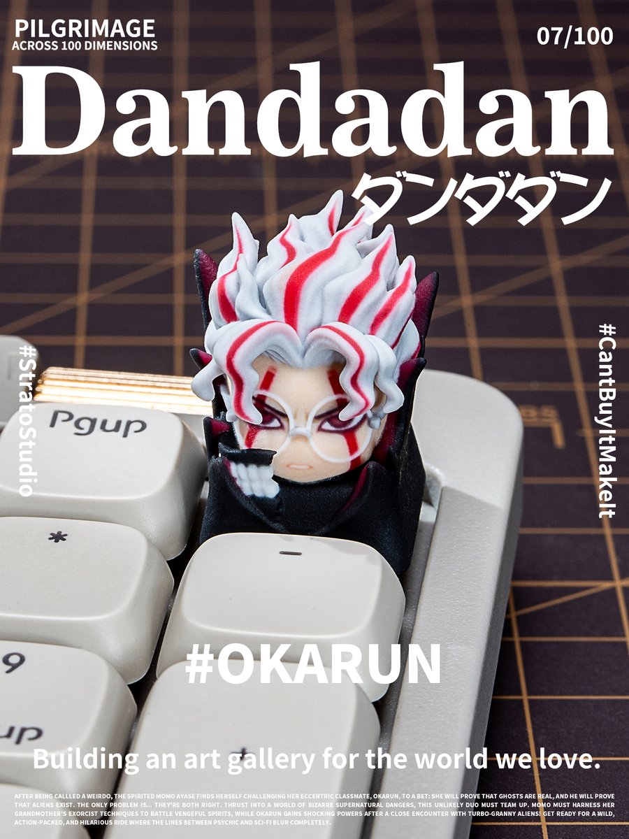 StratoStudioEN's tweet photo. [Keycap Pilgrimage] 007 / Dandadan
100 stories on a fingertip canvas. A love letter sent into a chaotic world of aliens, ghosts, and pure youth.
"Okarun, get ready!"
(Fan-made)
#StratoStudio #KeycapPilgrimage #Dandadan #customkeycaps #artisankeycaps #keycaps https://t.co/w9SKeU0Yo9