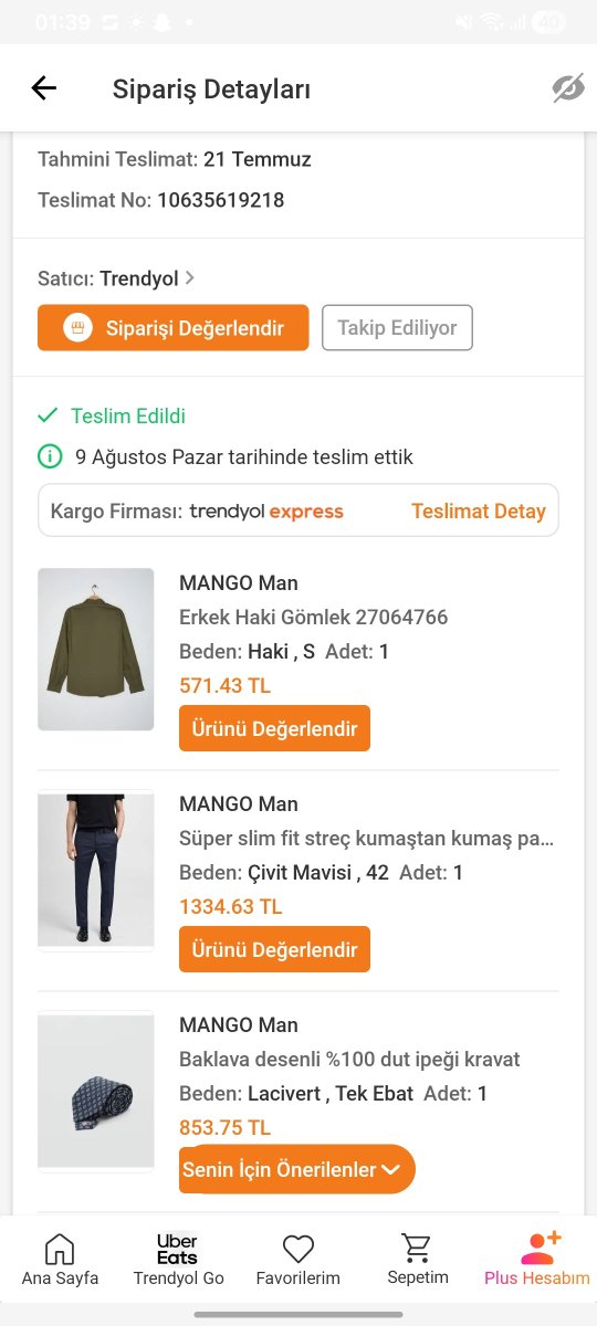 DJAMEN88's tweet photo. @TrendyolDestek @Trendyol @ticaret ? Bunlari iade etim hepsini sistemde bana iade yapilmis olarak gozukmuyor. Bir teyit ede bilirmisiniz ? Ben iade ettim oysa @TrendyolDestek https://t.co/ttcApwFk2w