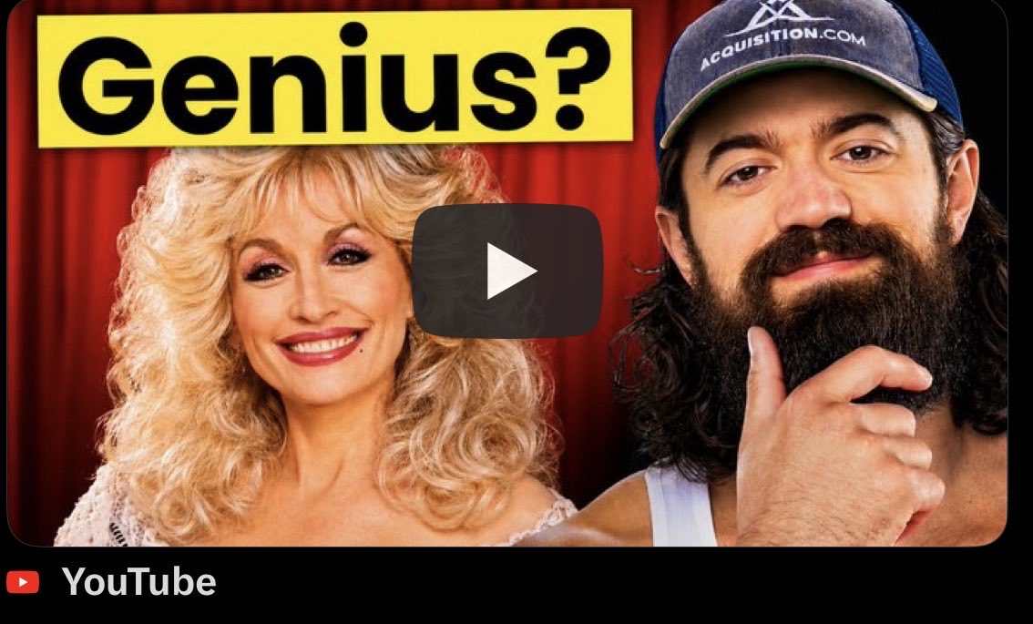 M_AlexHormozi's tweet photo. Dolly Parton: How to Build a Personal Brand People Love and Remember https://t.co/BraRfqgfE5