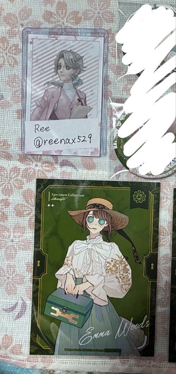 reenax529's tweet photo. 譲渡　交換　第五人格　〜標本蒐集室へようこそ〜
チケット風カード、クリアカード、特典ブロマイド

譲　血の女王、庭師

求　同異種　写真家、納棺師、作曲家
定価＋送料

よろしくお願いします🌸 https://t.co/Jb2JPBblB8