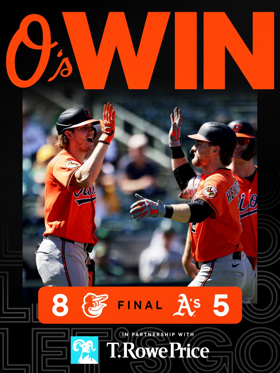 Orioles's tweet photo. Grade A sweep 🧹 https://t.co/nc2u70JEzJ