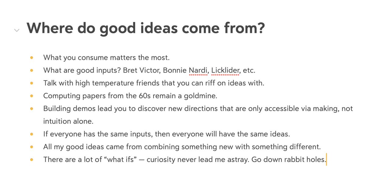 sharifshameem's tweet photo. increasingly i've been trying to figure out where good ideas actually come from: https://t.co/2L09KkVdmZ