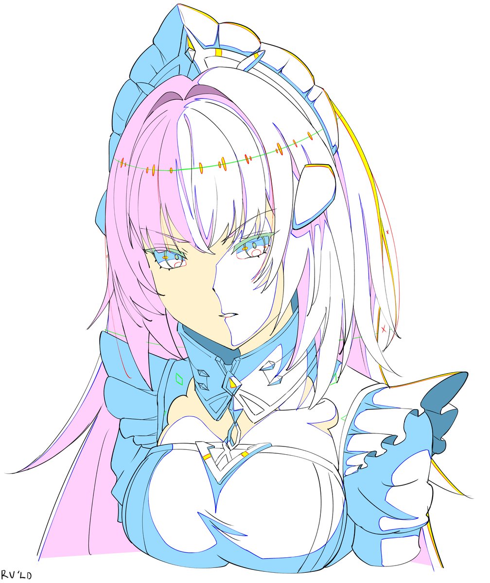 rvld_7676's tweet photo. The facial proportions aren't quite right.  I'll try to fix next time. https://t.co/QQDM5Ic7FQ