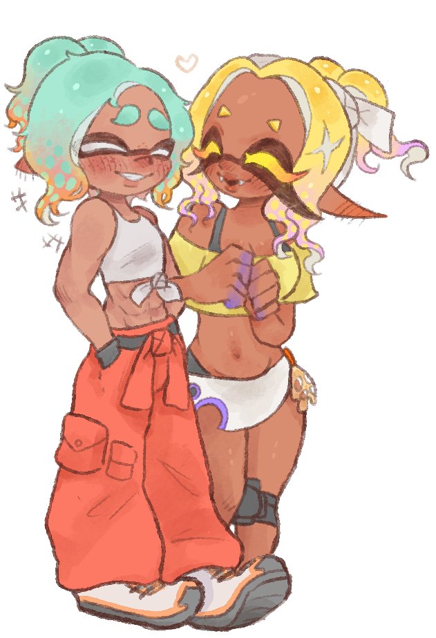 Kitt_me_not's tweet photo. I think this is maybe my all-time favorite drawing I’ve ever made of Mechanic &amp; Frye… I need to draw more Splatoon Raiders art https://t.co/PcwnON2KlQ
