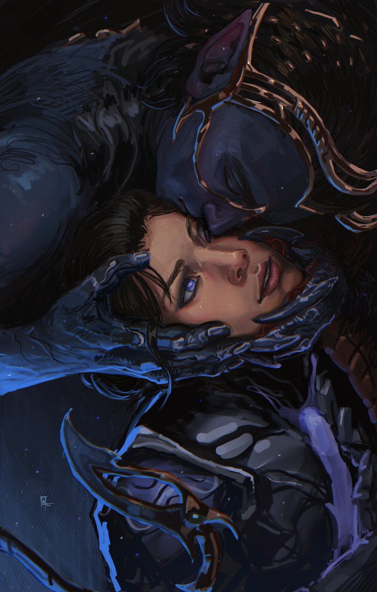VigourArt's tweet photo. "Strange, to think with you I have found such... completeness.
My treasure, mine and mine alone."

For @Ridesadream 🌠

#warframefanart #warframe #tennocreate #drifterxroathe #roathe #drifter https://t.co/x3VodbshOA