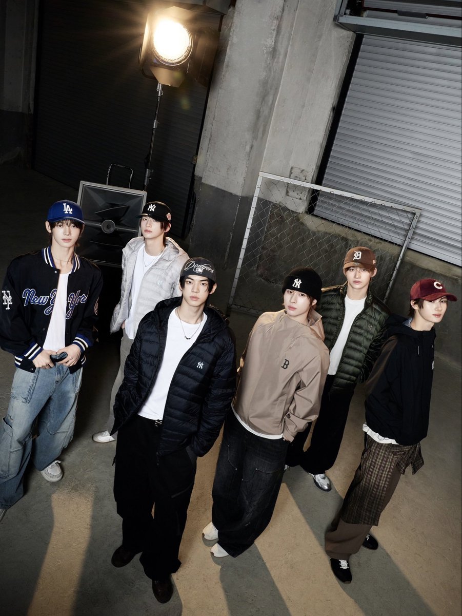 shinjunghwen's tweet photo. It's pure, effortless synergy. MLB’s elevated streetwear aesthetic naturally aligns with TWS’s bright, youthful charisma, creating a look that feels both undeniably fresh and tailored to perfection. https://t.co/78LTVRgAmj
