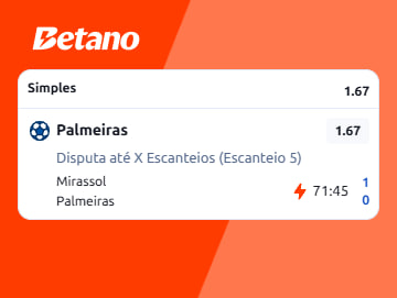 MaisOdds's tweet photo. Mirassol x Palmeiras 🇧🇷

➡️ Race 5 Palmeiras
↪️ Link Betano https://t.co/Q2HU7T3IYV
 
🔞+18 anos
⚠️Aposte com responsabilidade

🔞 Ministério da Fazenda adverte: Aposta não é investimento. Betano - Autorizado pela Portaria SPA/MF Nº 246, de 07/02/2025. Aplicam-se T&amp;Cs #PUBLI https://t.co/DiyXPrh1So