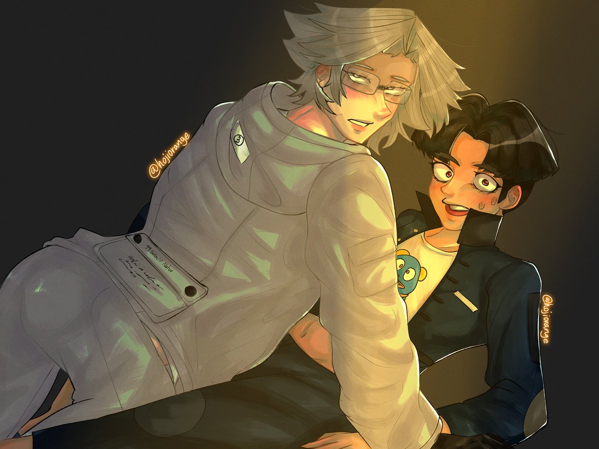 hojiorange's tweet photo. My bad for walking in on you guys 

#gakumaruko #eitoaotsuki #eigaku #lastdefenseacademy #thehundredline https://t.co/RdFc04yusv