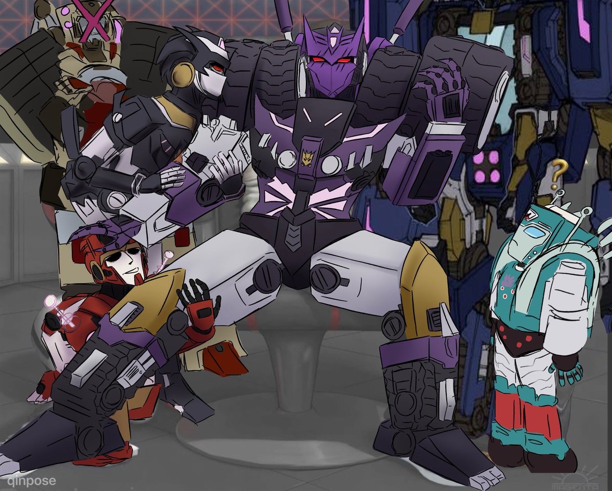 qinpose's tweet photo. tarn and the DJD basically #MTMTE #Transformers #macaddams https://t.co/CiYXRxNR71