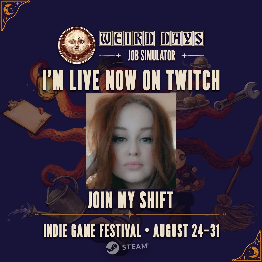 potpaya's tweet photo. We're ending our time in the Weird Days Steam fest with some Unemployment ๐
Come check out my stream on Twitch and the festival Steam page!
https://t.co/HKzUjib4mz
Weird Days Steam fest:
https://t.co/l47IOs7Bft https://t.co/W5njCEjNB9