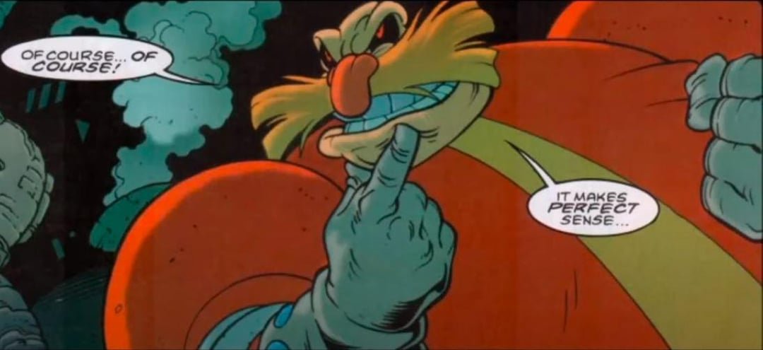 SailorSonikku's tweet photo. Sonic the Comic Robotnik never stops being both ridiculous looking and terrifying https://t.co/y7wgd43QQZ