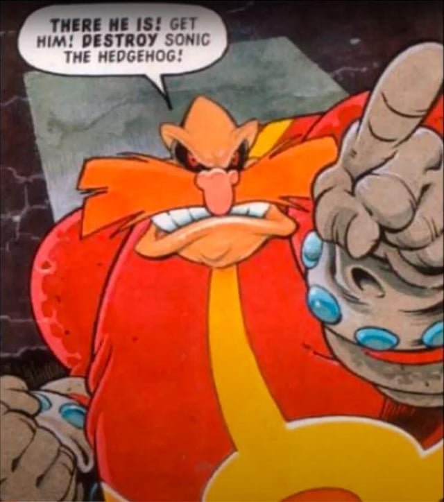 SailorSonikku's tweet photo. Sonic the Comic Robotnik never stops being both ridiculous looking and terrifying https://t.co/y7wgd43QQZ