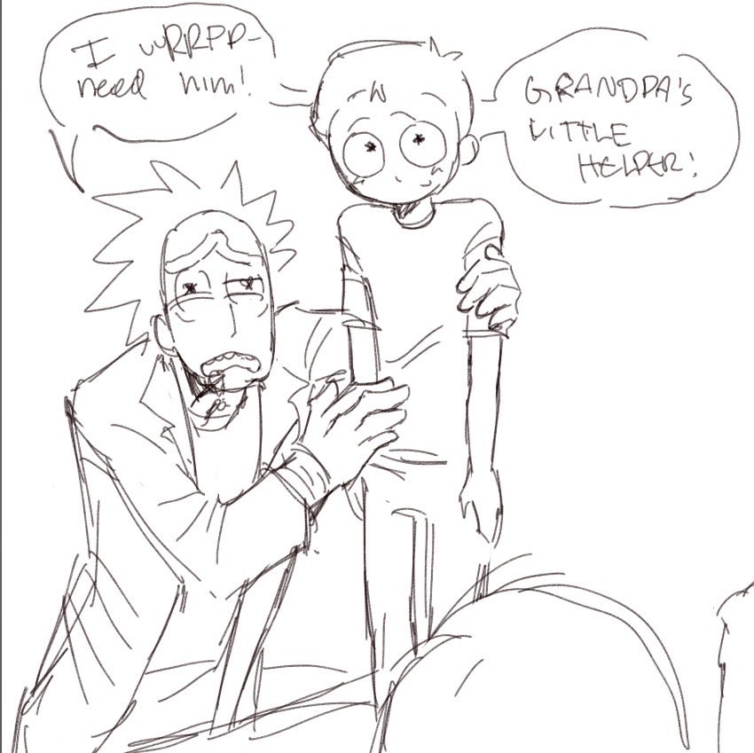 hugmegently's tweet photo. I’m just shitposting but thank u guys for 1k #rickandmorty #rickorty https://t.co/WR9GK4Z2rz
