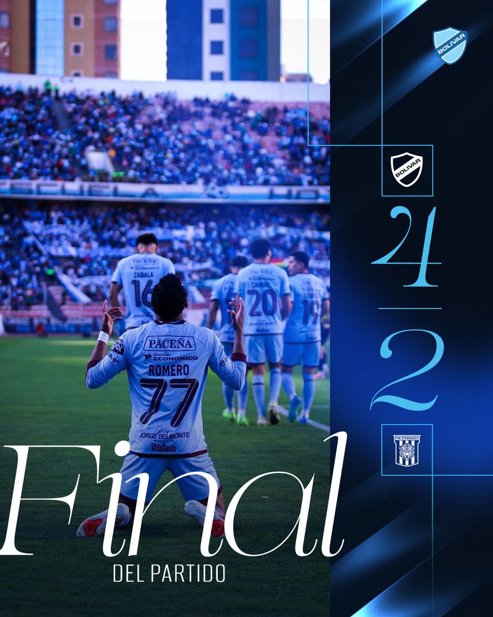 Bolivar_Oficial's tweet photo. EL SUPERCLÁSICO SE VISTE DE CELESTE. 🩵🔥

La Academia comienza la Copa Paceña con una victoria que tiene un sabor distinto. 😎🎉

Por la camiseta. Por la historia. Por nuestra gente. 🙌🏻🫂⚔️ https://t.co/GQi1Vr1dGi