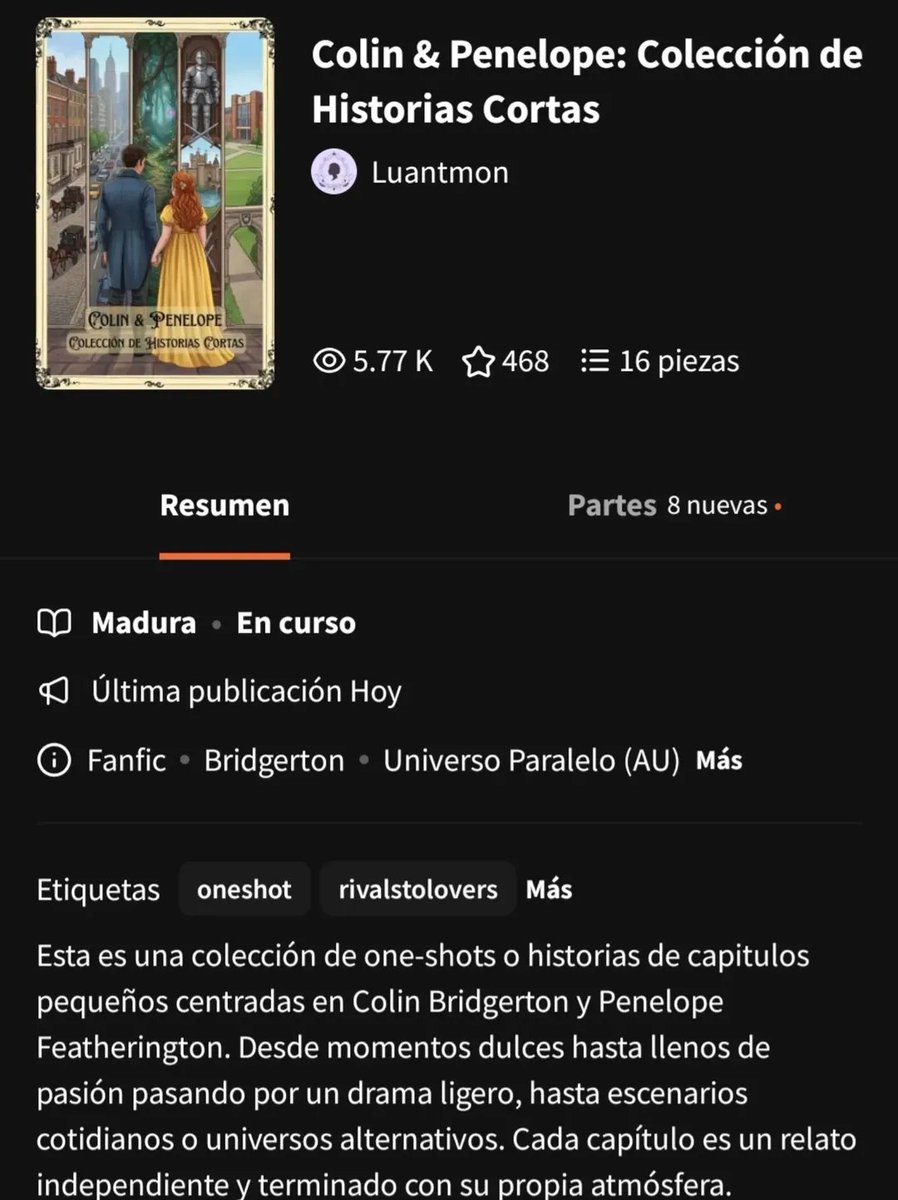 Lu_antmon's tweet photo. 🧝🏻‍♀️Reacción alérgica al amor🧚🏻‍♀️

Este es un one - shot del libro "Colin &amp; Penelope: Colección de Historias Cortas" en Wattpad y Ao3 📚 

https://t.co/UMpPFSGzLR

#polin #fanfic #colinbridgerton #penelopefeatherington #bridgerton 

https://t.co/YpW31RgYJa https://t.co/zmvovV2g0T