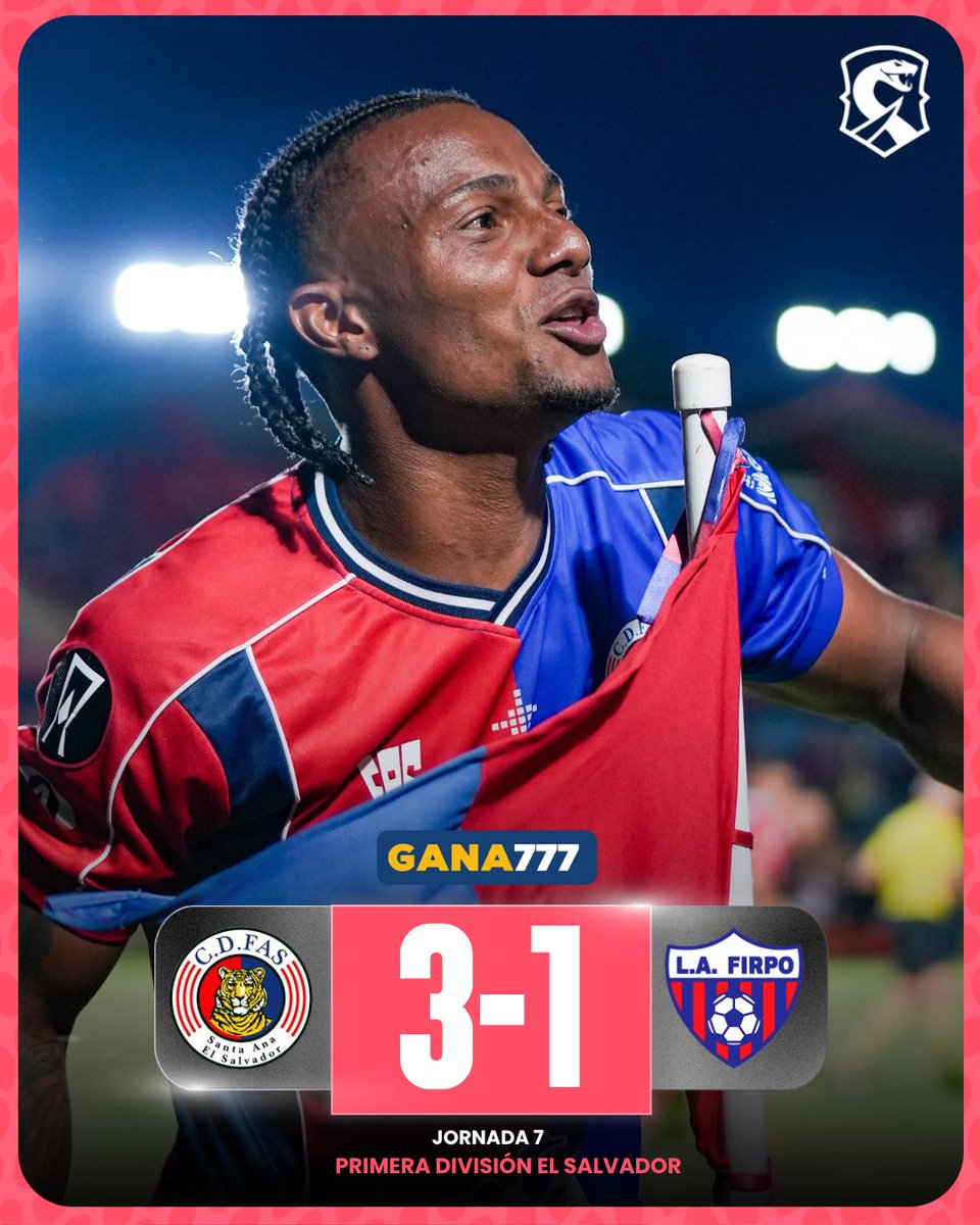 CulebritaM's tweet photo. ¡EL TIGRE APAGÓ EL INVICTO! 🔥😮‍💨

FAS venció a Firpo con marcador de 3-1 y se quedó con el invicto de los pamperos en el Quiteño.

Los tigrillos logran sumar una victoria que les da vida después de la eliminación en Copa Centroamericana.

#CulebritaMacheteada🐍 #LaPrimeraSV https://t.co/CP82eiFvW5
